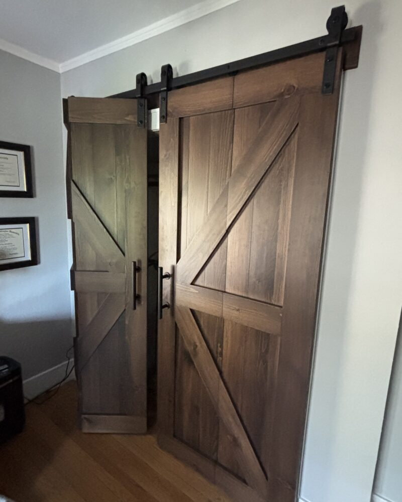 Cornerstone Doorworks — custom wood sliding door product photo